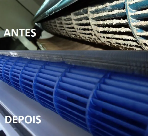 Higienização e limpeza técnica — trabalho real da Via Rapel Climatização